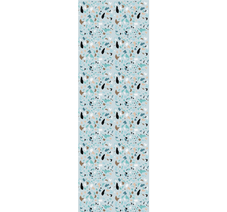 Persiana enrollable para comedor efecto terrazo azul claro - TenVinilo