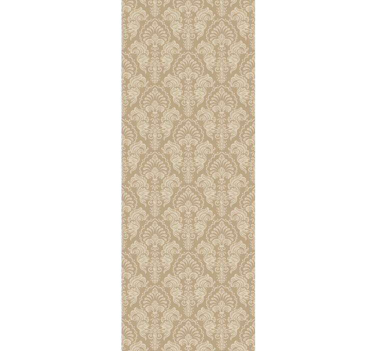 Persiana enrollable para comedor estilo damasco beige - TenVinilo