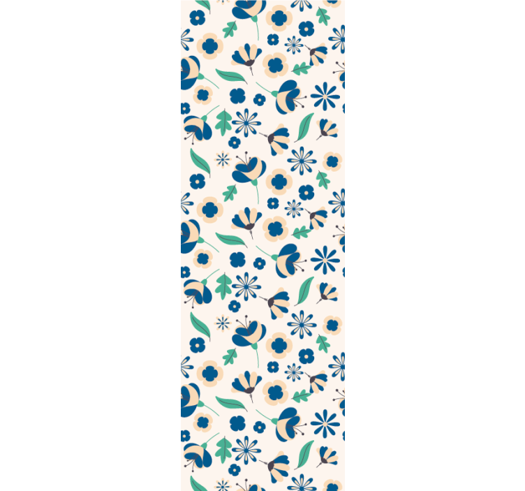 Persiana enrollable para comedor diseño floral blanco - TenVinilo