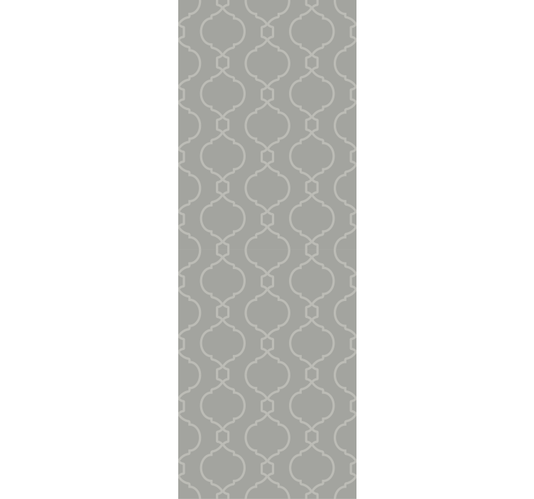 Persiana enrollable para comedor patrón geométrico gris - TenVinilo