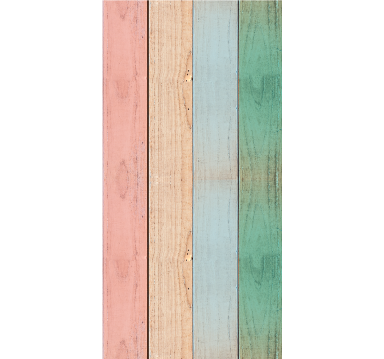 Persiana enrollable para comedor tablones de colores madera - TenVinilo