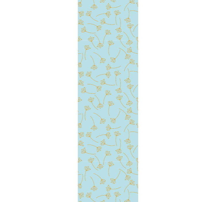 Persiana enrollable para comedor plantas nórdicas azules - TenVinilo