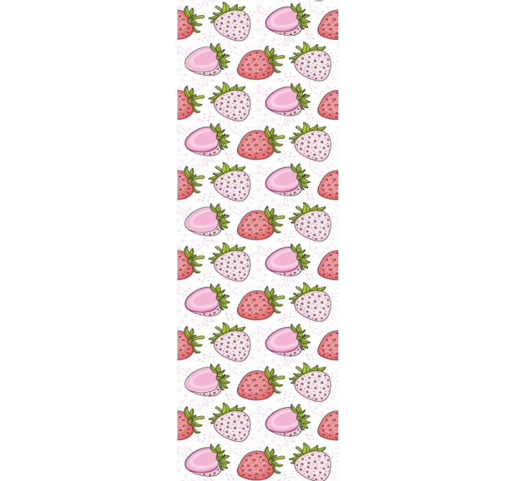 Persiana enrollable para comedor fresas rosas y rojas - TenVinilo