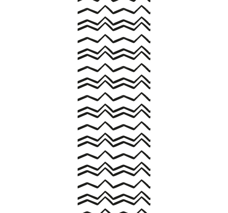 Persiana enrollable para comedor zig zag blanco y negro - TenVinilo