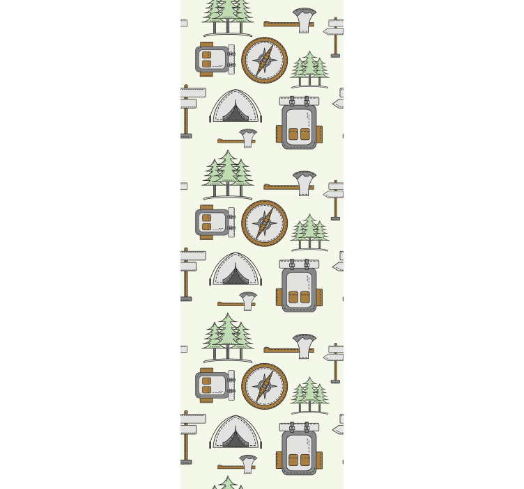 Persiana enrollable infantil bolsa de camping brújula - TenVinilo