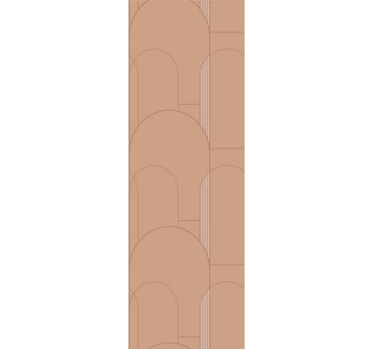 Persiana enrollable moderno patrones de arcos beige - TenVinilo