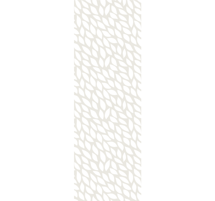 Persiana enrollable moderno hojas blancas sobre gris - TenVinilo