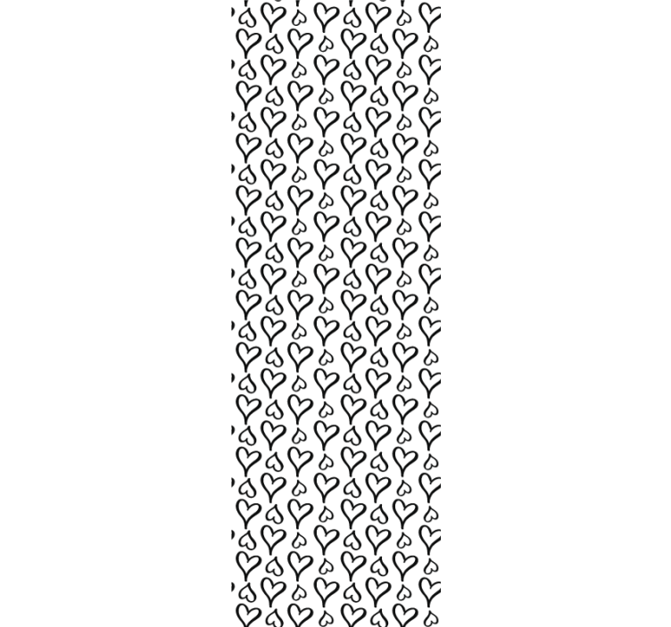 Persiana enrollable moderno iconos de corazones negros - TenVinilo