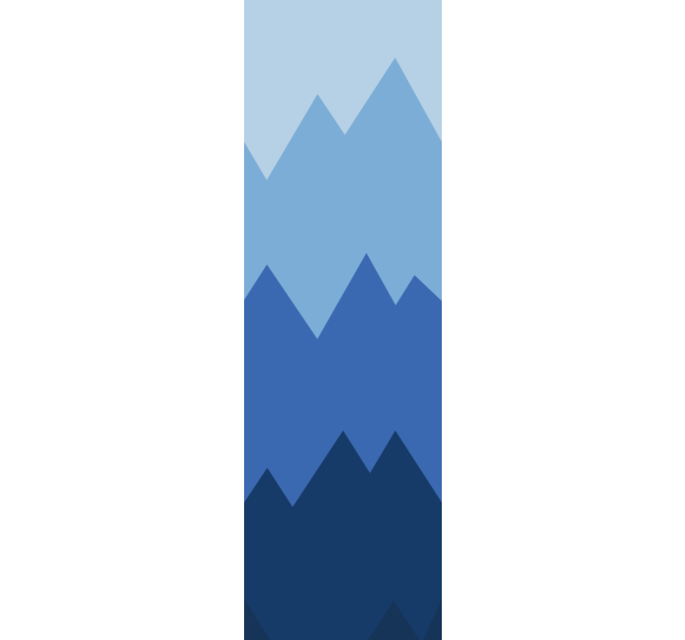 Persiana enrollable moderno edredón blanco y azul - TenVinilo