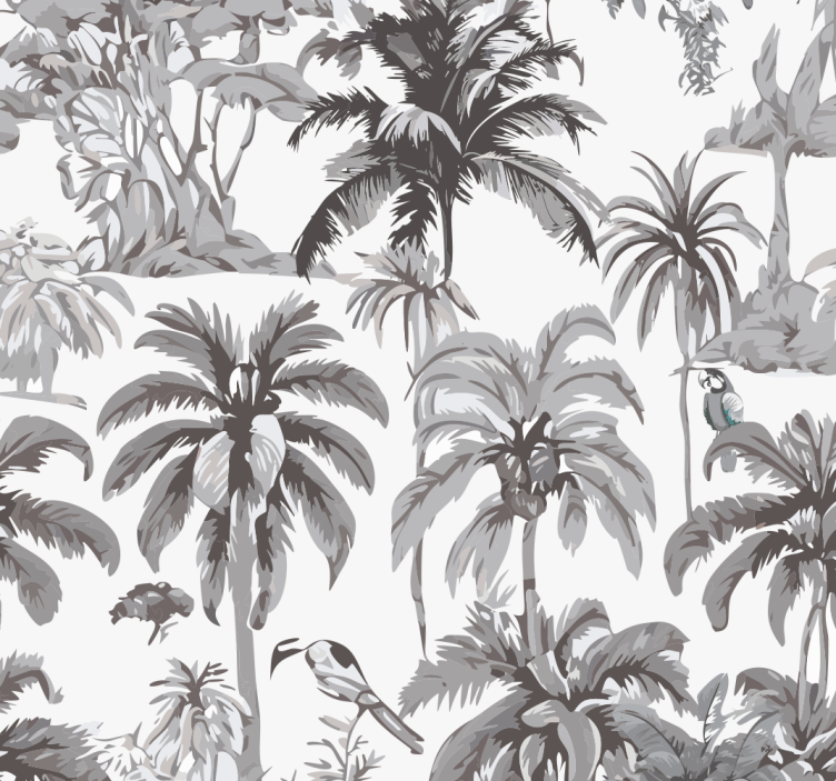Persiana enrollable gris palmeras - TenVinilo