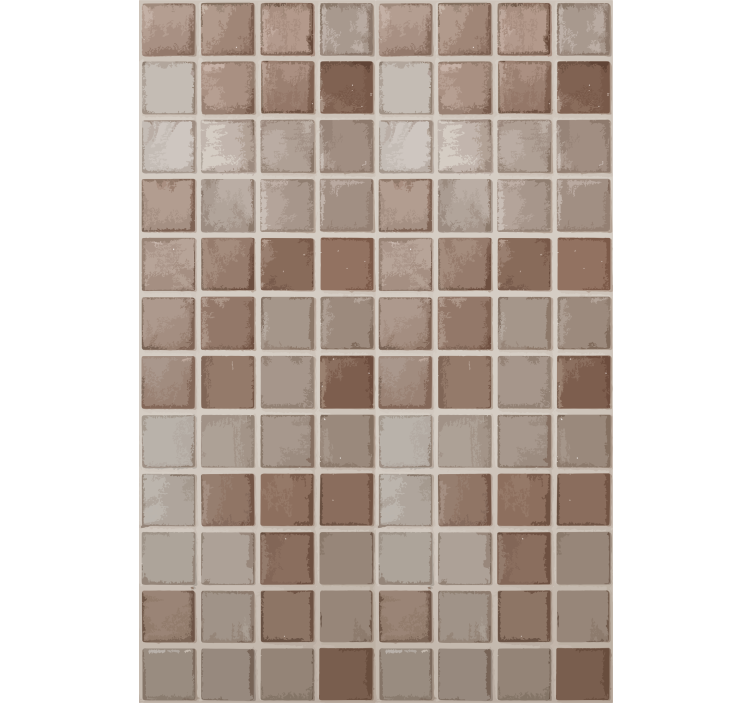 Persiana enrollable beige con patrón de azulejos - TenVinilo