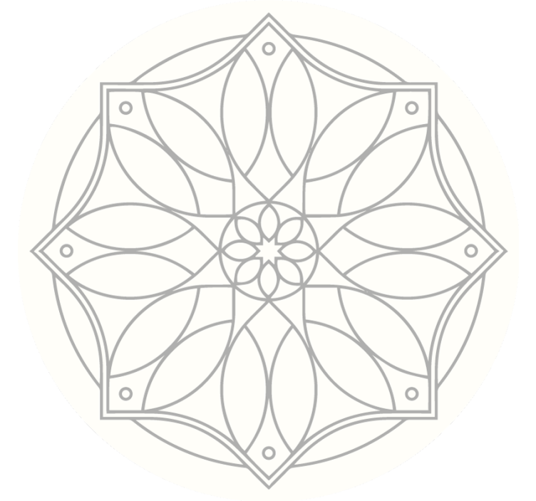 Persiana enrollable blanca diseño mandala - TenVinilo