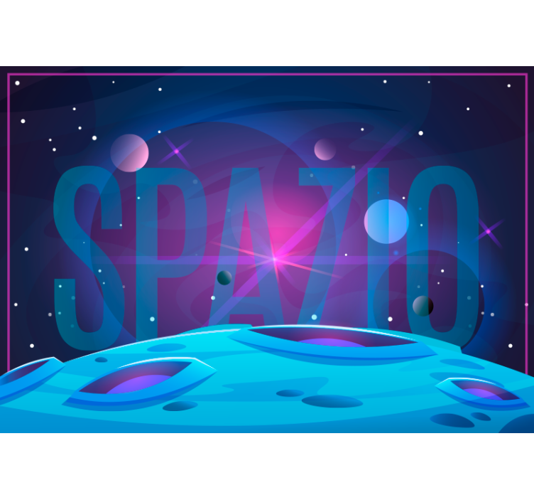 Persiana enrollable azul universo y espacio - TenVinilo