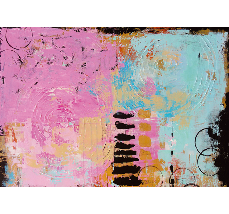 Persiana enrollable salón pintura abstracta original - TenVinilo