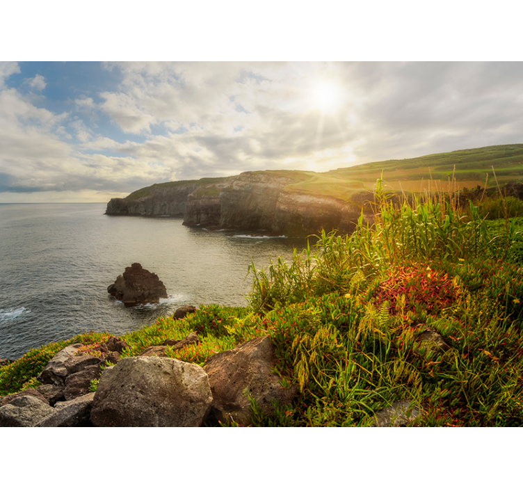 Persiana enrollable salón amanecer en azores - TenVinilo