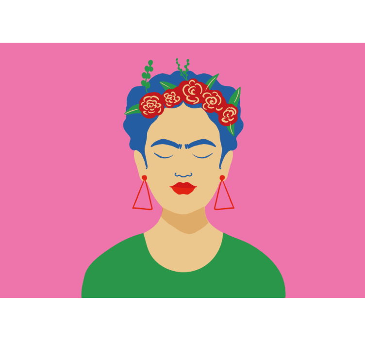 Persiana enrollable salón diseño pop art frida kahlo - TenVinilo