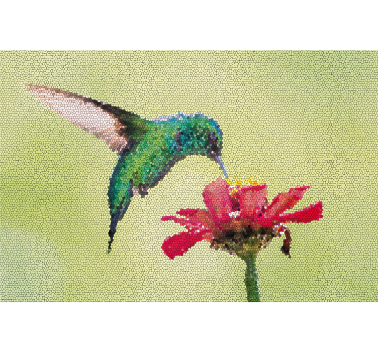 Persiana enrollable salón mosaico pájaros coloridos - TenVinilo