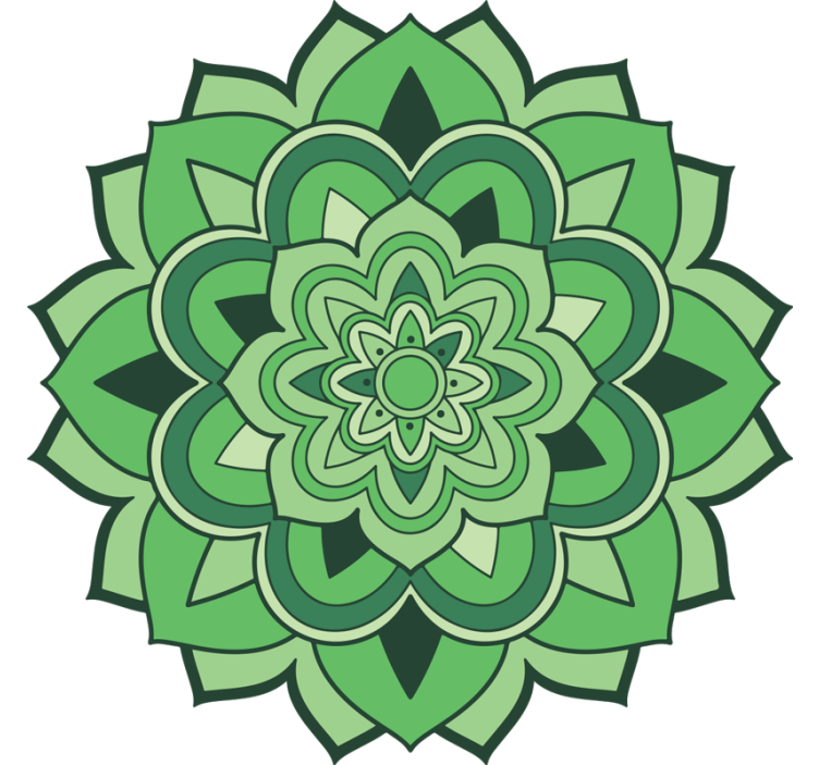 Persiana enrollable verde mandala verde - TenVinilo