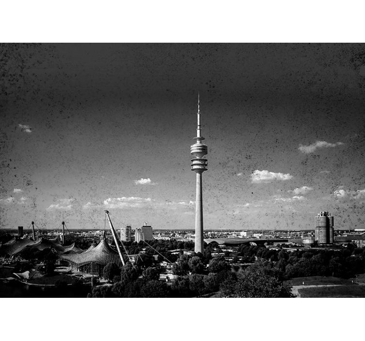 Persiana enrollable salón skyline del olympiapark de múnich - TenVinilo