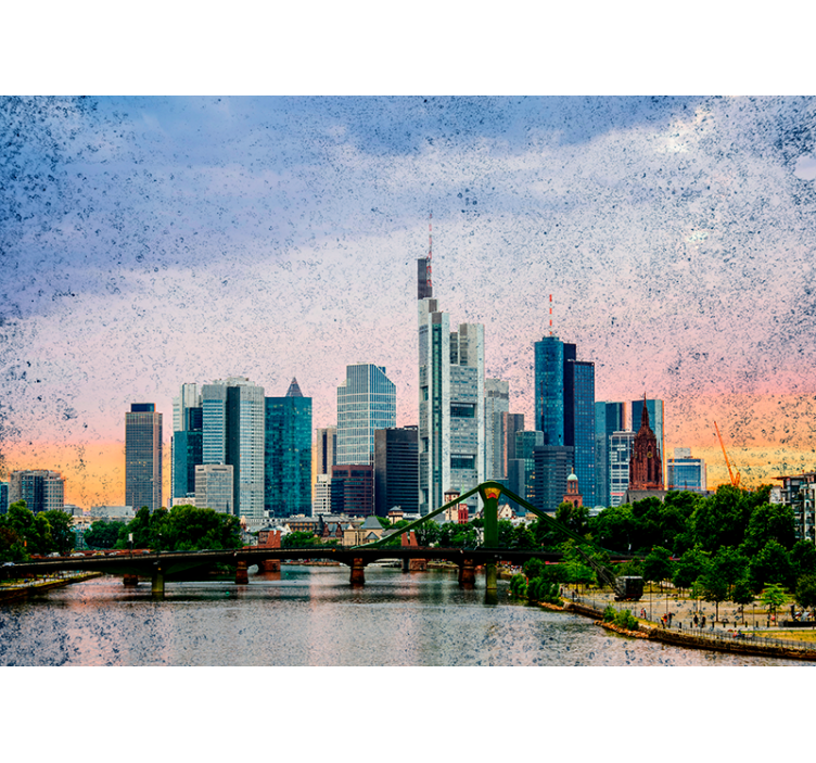 Persiana enrollable salón skyline de frankfurt - TenVinilo