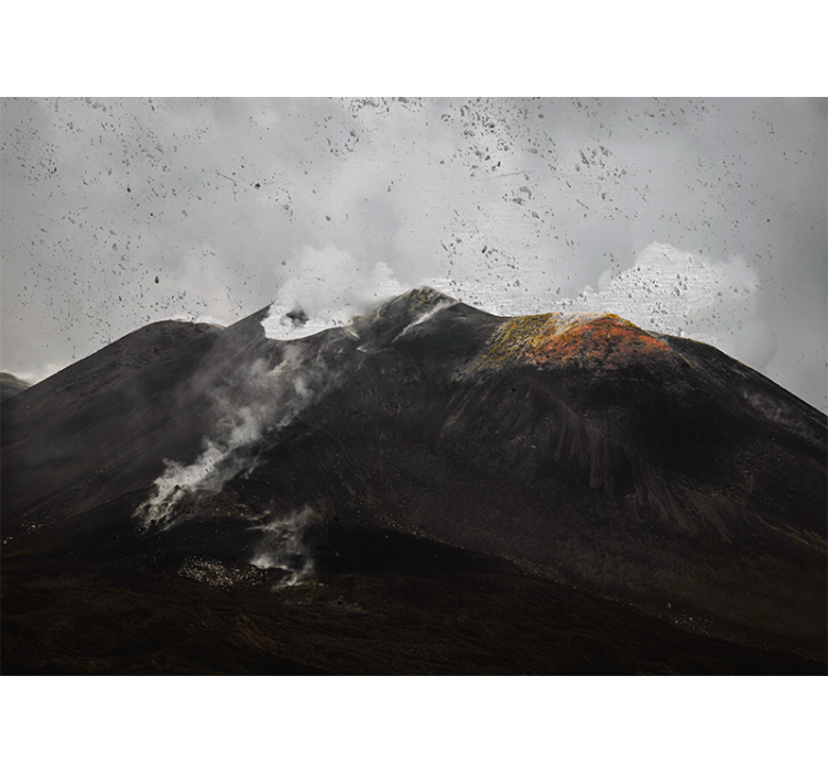 Persiana enrollable salón paisaje brumoso del etna - TenVinilo
