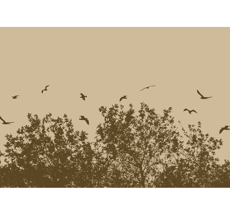Persiana enrollable salón flores de primavera con pájaros - TenVinilo