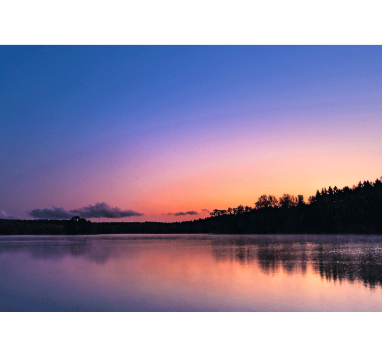 Persiana enrollable salón atardecer lago mazury - TenVinilo