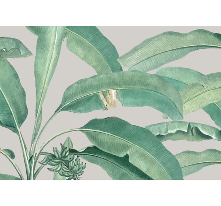 Persiana enrollable salón árboles tropicales nórdicos - TenVinilo
