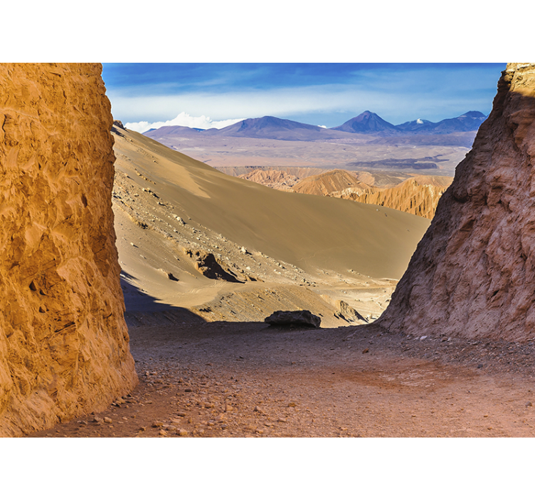 Persiana enrollable salón diseño desierto atacama - TenVinilo