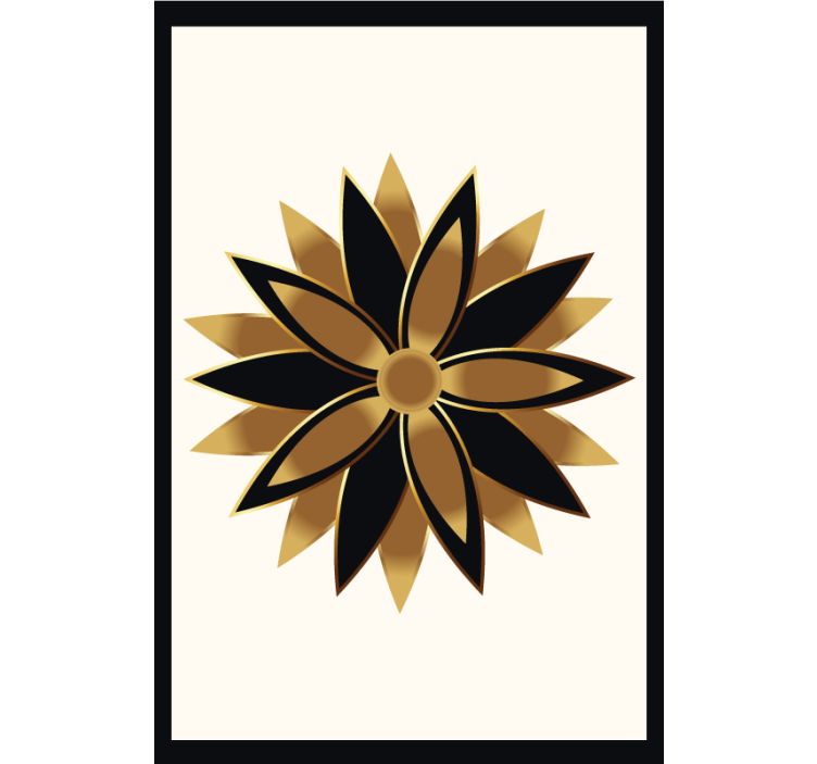 Persiana enrollable salón flores doradas - TenVinilo