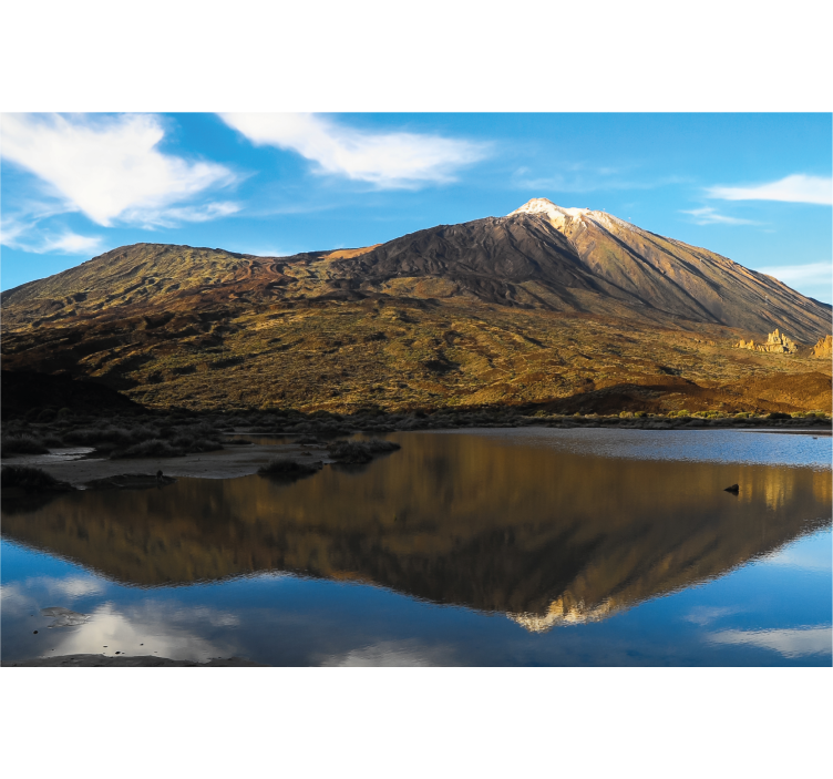 Persiana enrollable salón teide reflejado en agua - TenVinilo