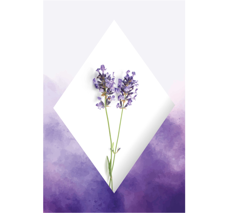 Persiana enrollable salón lavanda acuarela collage - TenVinilo