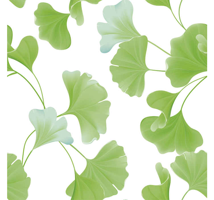 Persiana enrollable salón hojas de ginkgo verde - TenVinilo