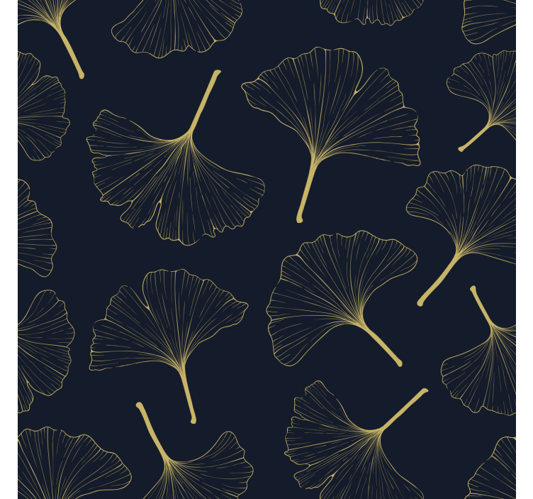 Persiana enrollable salón hojas de ginkgo 3d doradas - TenVinilo