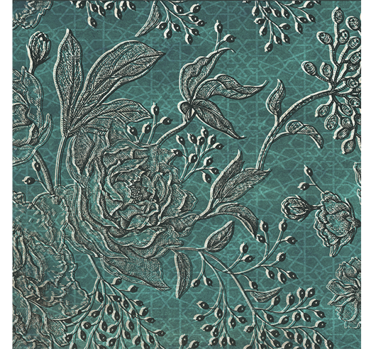 Persiana enrollable salón flora oriental - TenVinilo