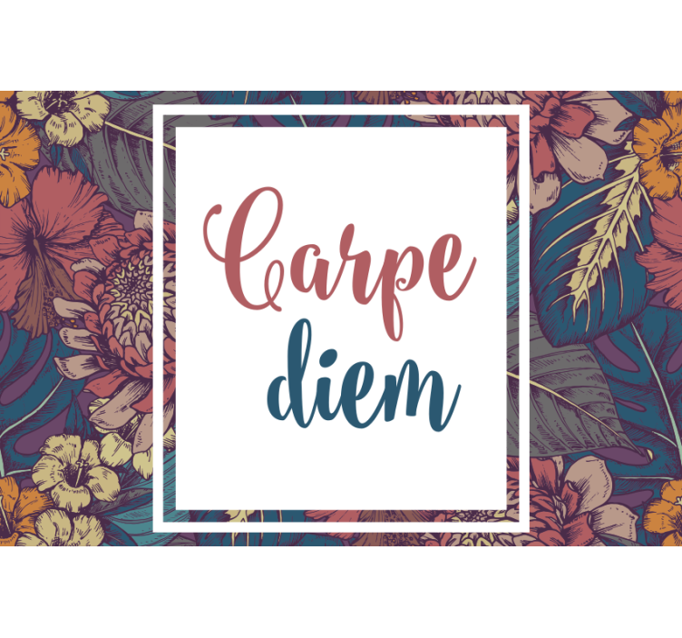 Persiana enrollable salón carpe diem patrón colorido - TenVinilo