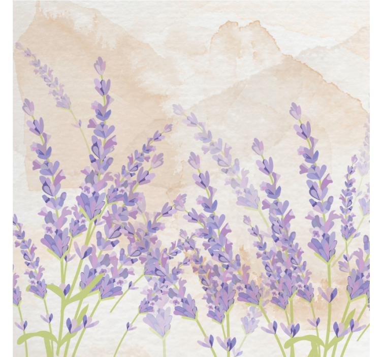 Persiana enrollable salón pintura acuarela lavanda - TenVinilo