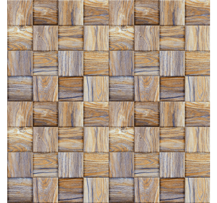 Persiana enrollable salón mosaico imitación madera 80's - TenVinilo