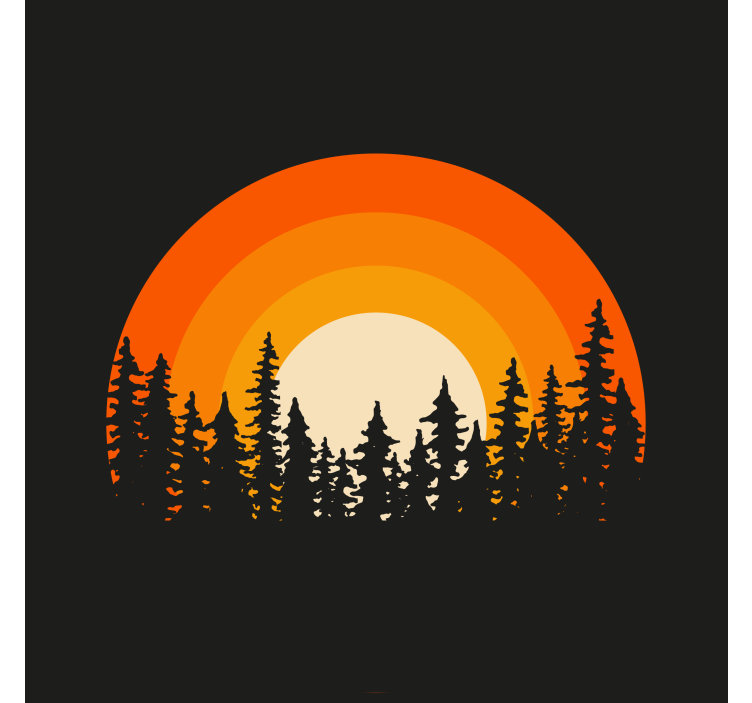 Persiana enrollable salón amanecer en el bosque oscuro - TenVinilo