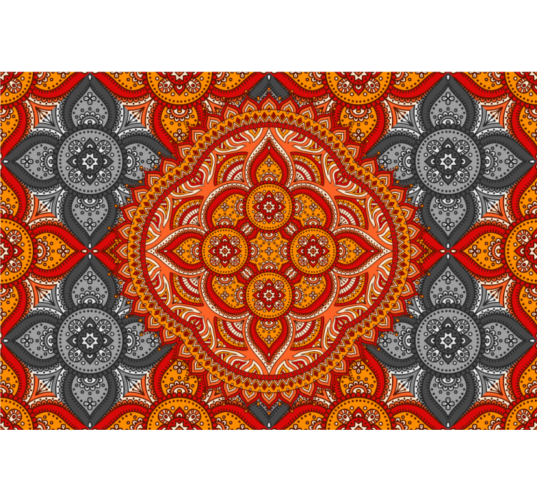 Persiana enrollable salón arte mandala de henna - TenVinilo