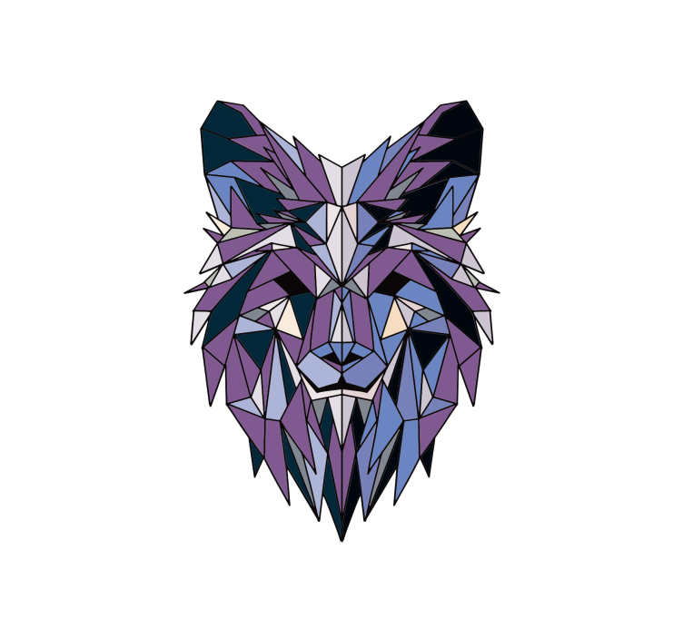 Persiana enrollable salón lobo geométrico - TenVinilo