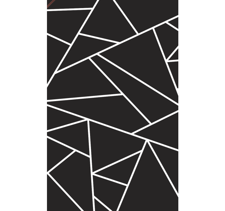 Persiana enrollable salón mosaico clásico blanco y negro - TenVinilo