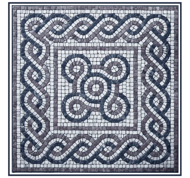 Persiana enrollable para cuarto mosaico de piedras - TenVinilo