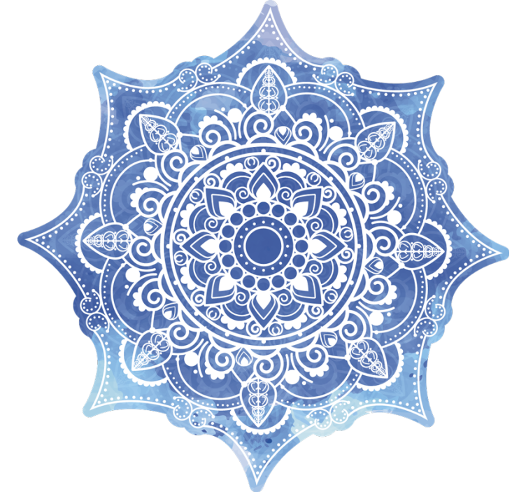 Persiana enrollable para cuarto aquarella azul mandala - TenVinilo