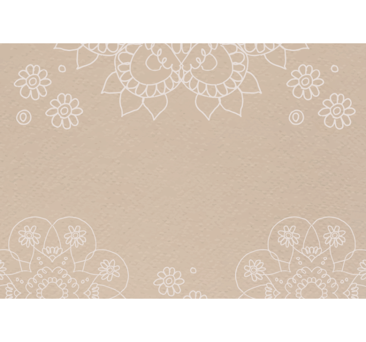 Persiana enrollable beige patrón mandala india - TenVinilo
