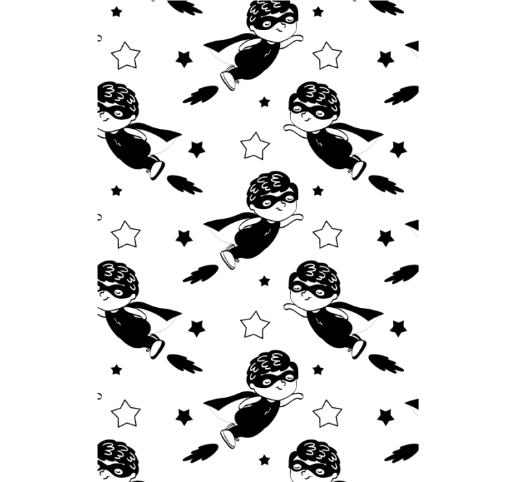 Persiana enrollable para bebé patrón de vuelo de superhéroe - TenVinilo