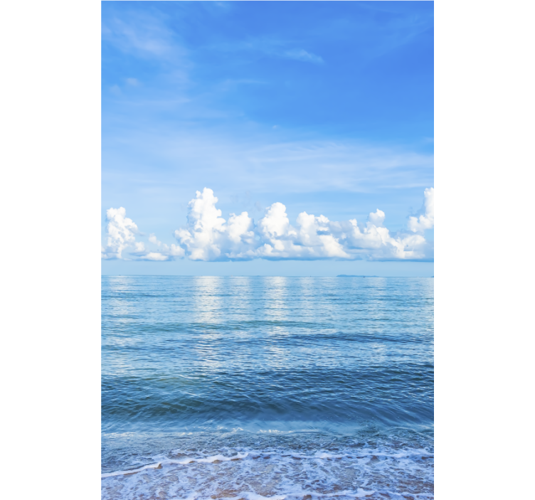 Estor enrollable azul mar en calma con nubes - TenVinilo