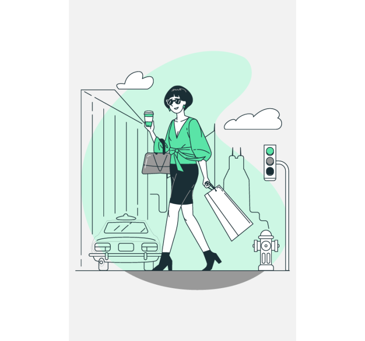 Persiana enrollable frase vida urbana elegante - TenVinilo