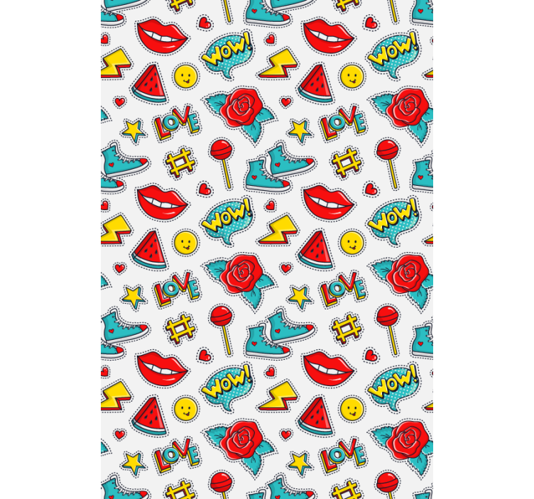 Persiana enrollable divertido patrones de la cultura pop - TenVinilo