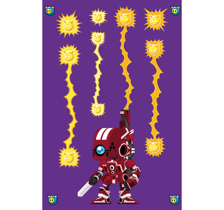 Persiana enrollable geek combate de energía robótica - TenVinilo